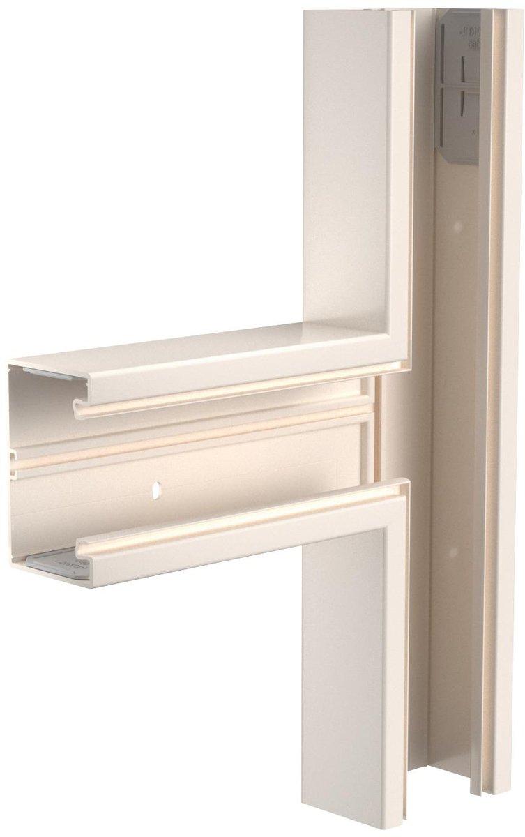 T-Stück 70x110mm PVC cremeweiß 9001