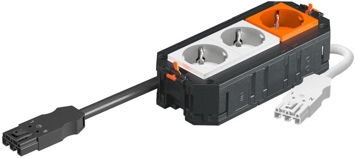 Universalträger Connect WINSTA VDE 2fach weiß 1fach orange 165x76x45 PA