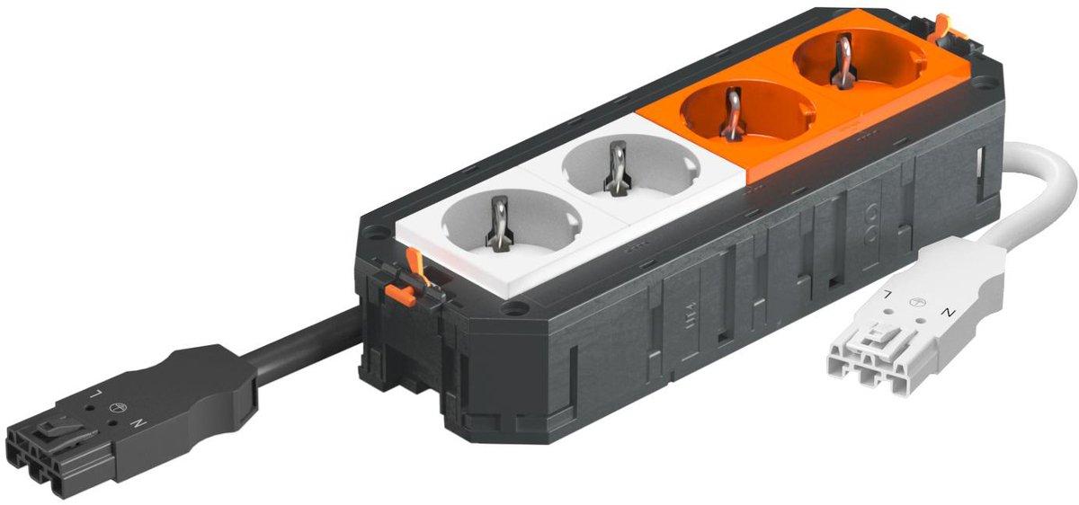 Universalträger Connect WINSTA VDE 2fach weiß 2fach orange 208x76x45 PA