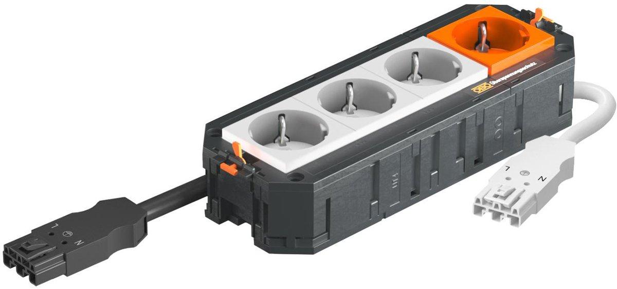 Universalträger Connect WINSTA VDE 3f. weiß 1f. orange ÜSM 208x76x45 PA