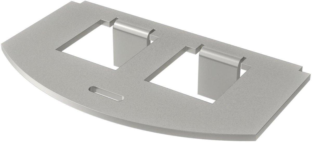 Montageplatte für GES R2 für 2x Typ F A2 1.4301