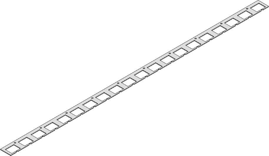 Draht Rangierleiste 980mm 2mm Kunstst. f Verdrahtung hinter der Tragschiene 50St