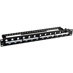 INFRALAN Patchpanel leer 19" 1HE 24-Port versetzt ANEXT optimiert schwarz