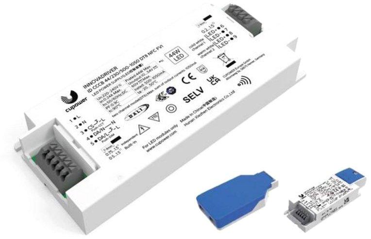 LED-Konverter 500 mA - 1.050 mA DALI-DT8 TunableWhite zur Durchgangsverdrahtung