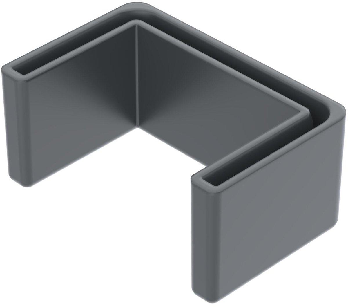 Schutzkappe für US 3-Stiel 25x50 Polyethylen graphitschwarz RAL 9011