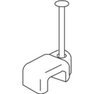 Vierkant-Schelle 1501/15 Stahlnagel verzinkt Ø 1,2 mm weiß