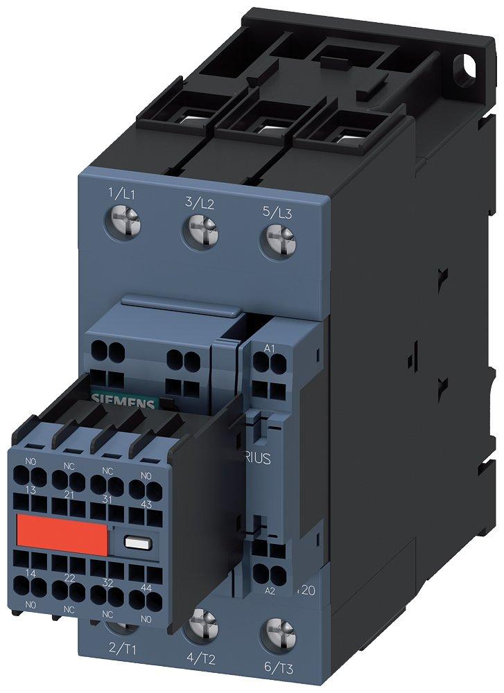 Schütz AC-3e 50A/22kW/400V 3-pol AC/DC20-33V 2S+2Ö Schr.anschl./Federzuganschl.