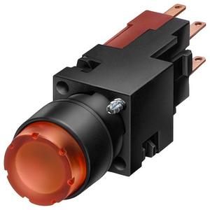 Leuchtdrucktaster 16mm rund Kunststoff rot