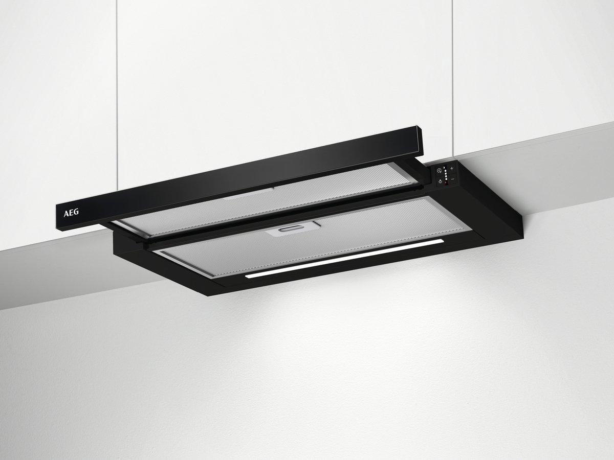 Flachschirm-Dunstabzugshaube 60 cm schwarz max 415 m³/h