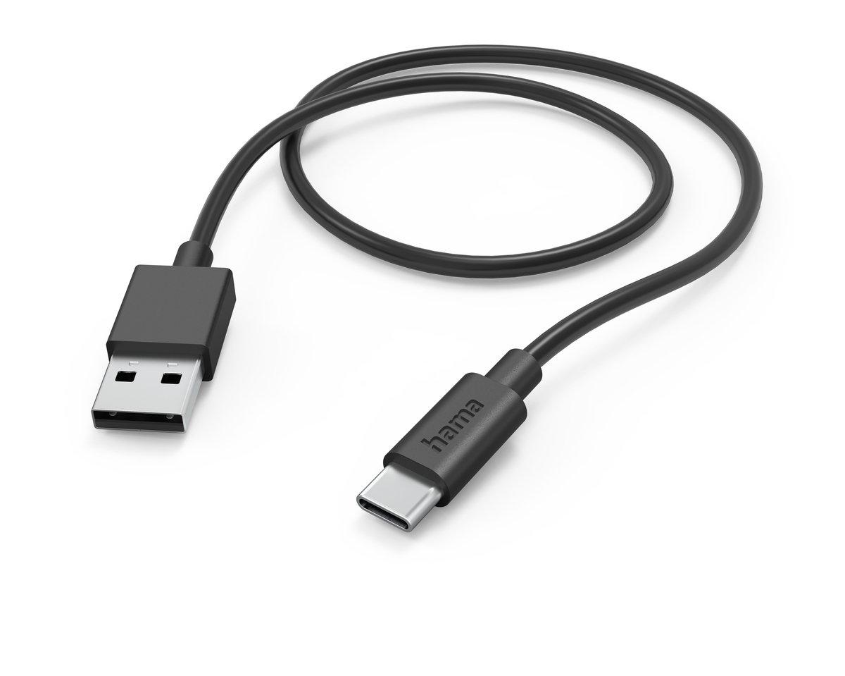 Ladekabel USB-A - USB-C 1 m Schwarz