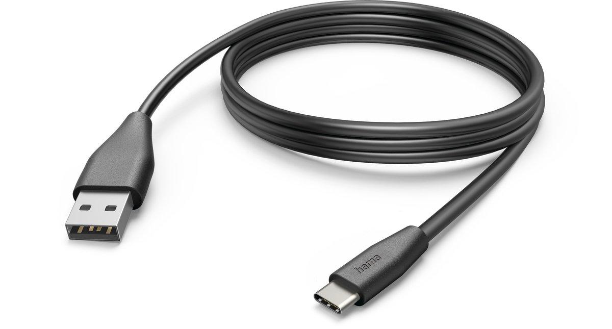 Ladekabel USB-C - USB-A 3 m Schwarz