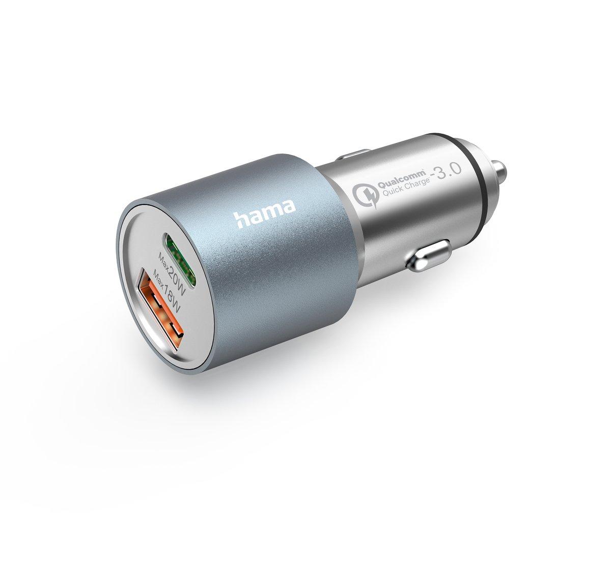 Auto-Schnellladegerät 1x USB-C 1x USB-A PD 38 W Metall