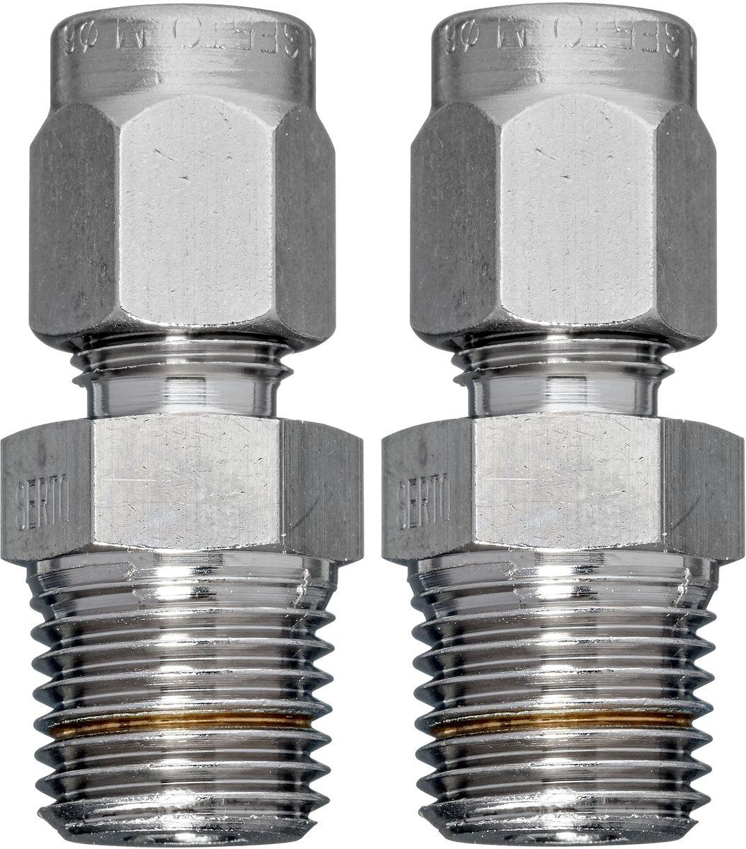 Einschraubverschraubung 6 mm auf G 1/4 Zoll - Messing (2 Stk.)