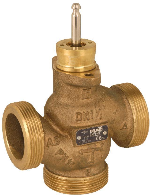 3-Weg Hubventil G 2 1/4 Zoll - PN16 / DN40 / kvs 25 / ps 1600 kPa