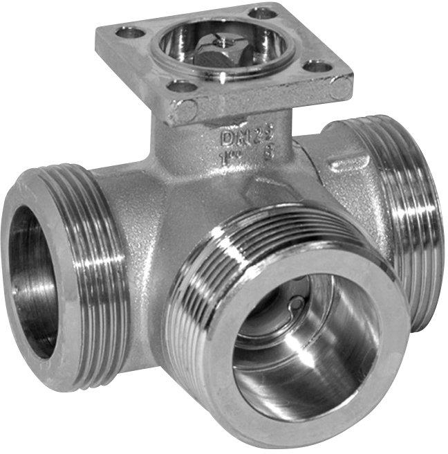 3-Weg Regel - Kugelhahn G 1 Zoll - PN16 / DN15 / kvs 0,63 / ps 4140 kPa