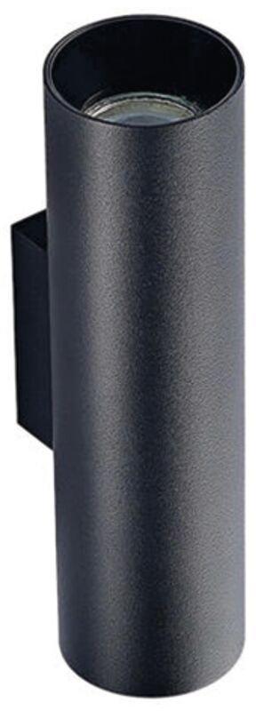 Wand-Anbauleuchte zylindrisch 2xGU10 8W schwarz IP20