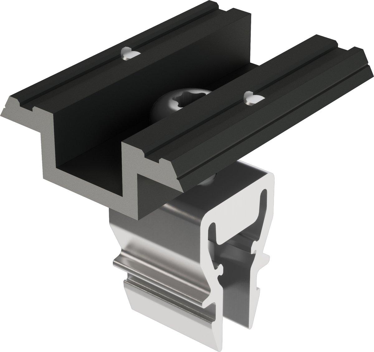 PREFA PREVARIO Mitteklemme 28-37 mm schwarz eloxiert