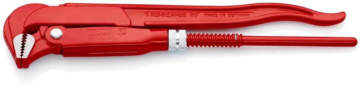 Rohrzange 90° rot pulverbeschichtet 310 mm