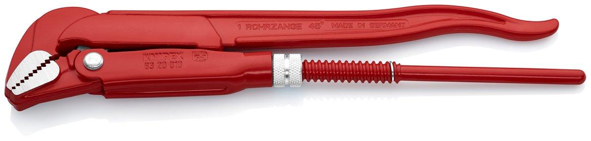Rohrzange 45° rot pulverbeschichtet 320 mm
