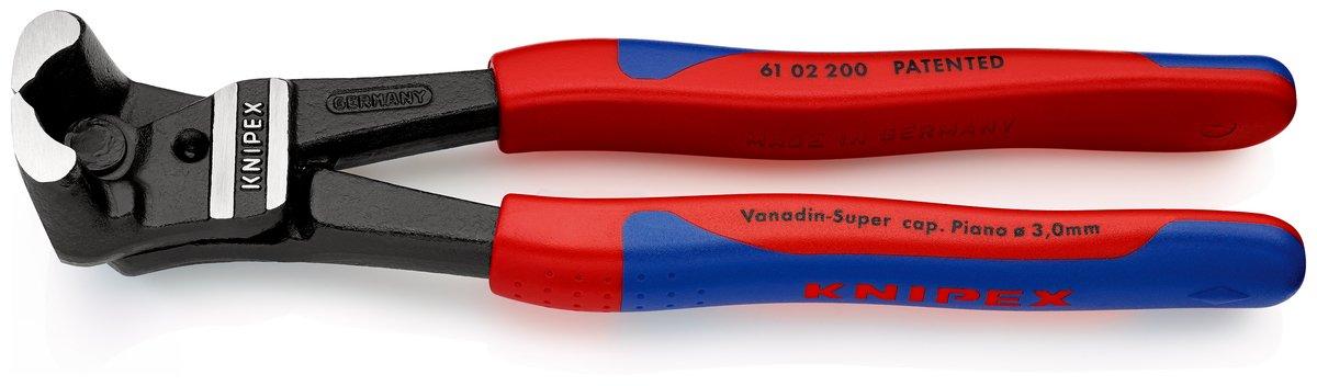 Bolzen-Vornschneider hochübersetzt m Kunstst. überzogen schwarz 200mm