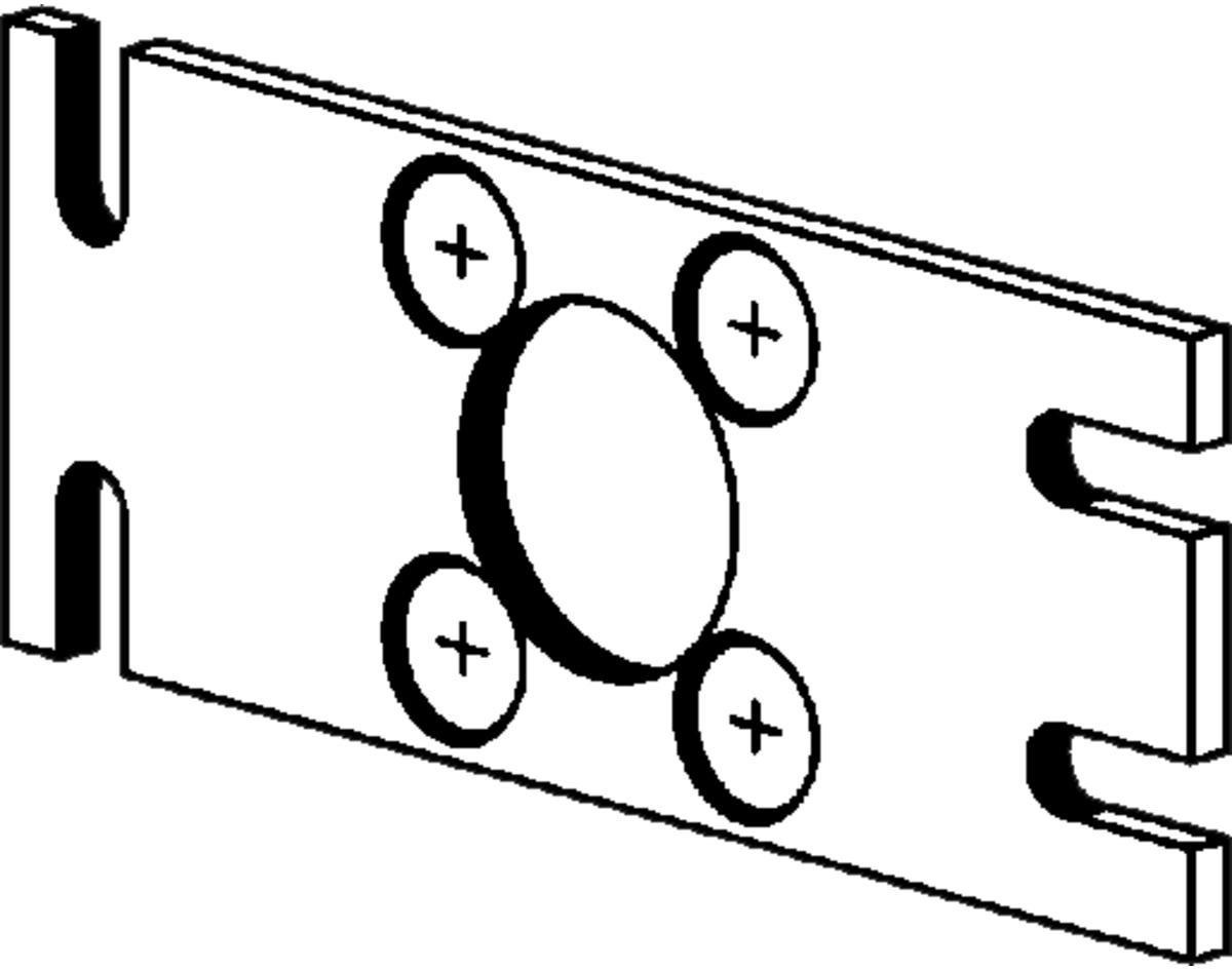 Montageplatte 6161 eckig