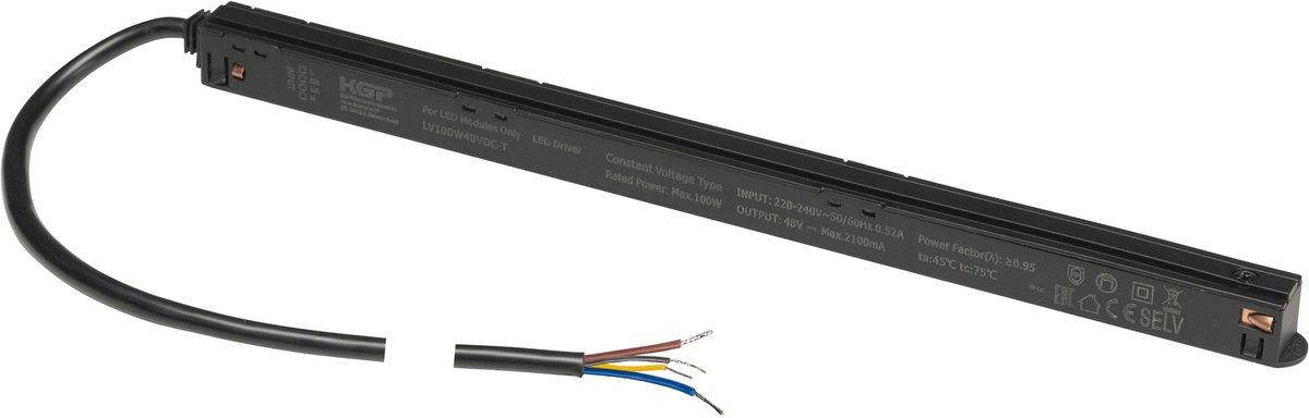 Intrack LED Treiber 48VDC 100 W inkl. DALI-Durchverdrahtung schwarz