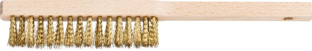 Handbürste für Feinmechaniker HBFM 4reihig Messing-Draht-Ø0,15 mm