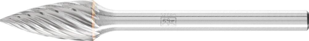 HM-Hochleistungsfrässtift INOX Spitzbogen SPG Ø06x13mm Schaft-Ø 3mm f. Edelstahl