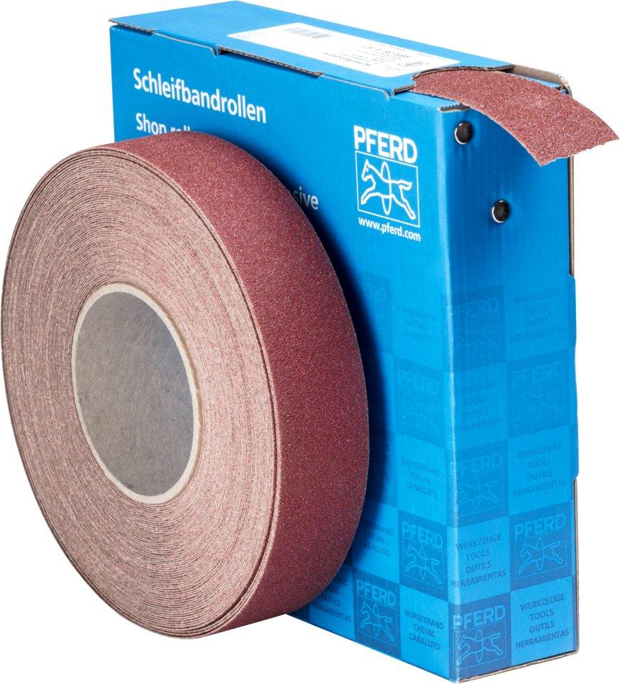 Korund Schleifbandrolle Gewebe SBR Breite 38 mm Länge 25m A60