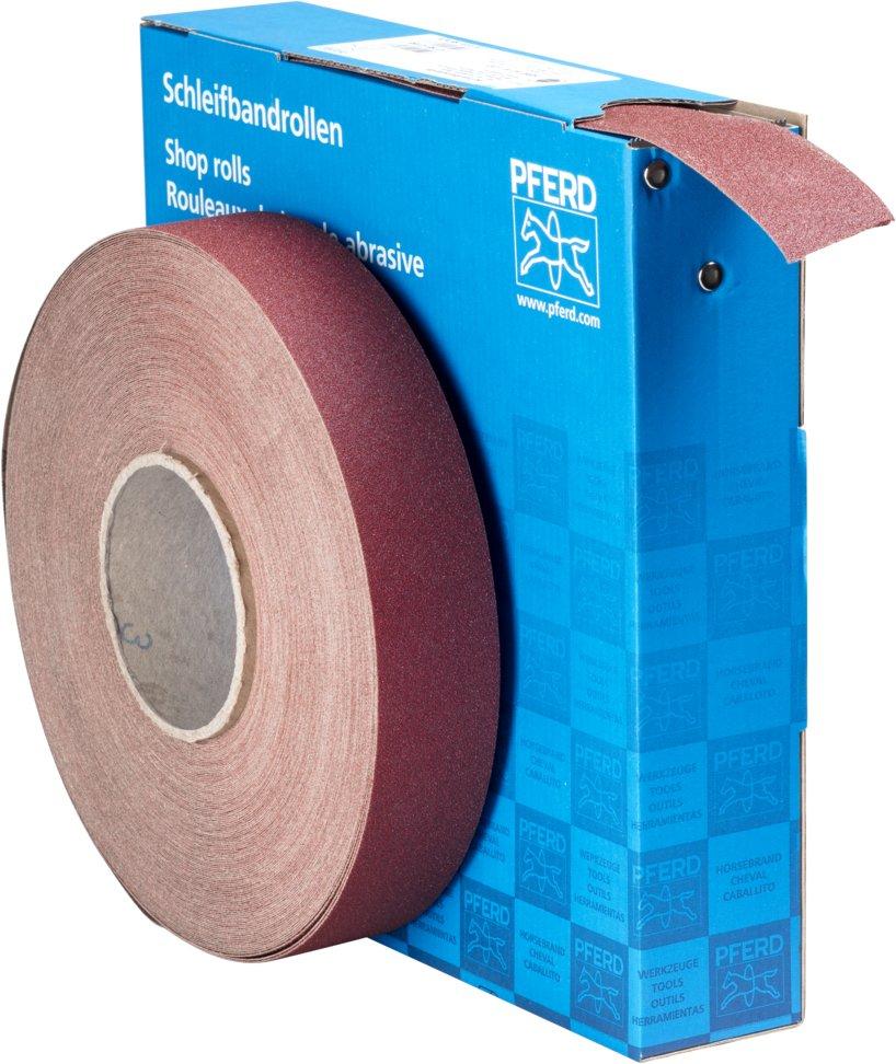 Korund Schleifbandrolle Gewebe SBR Breite 40 mm Länge 50 m A100