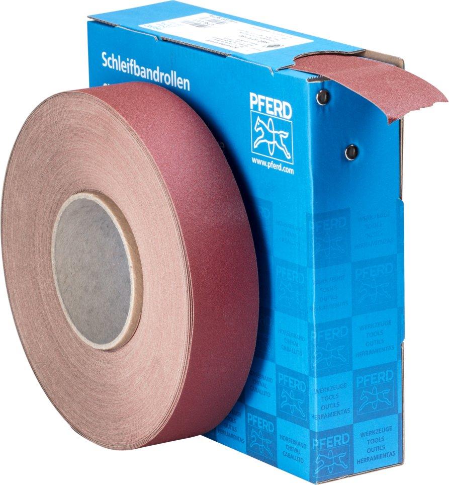 Korund Schleifbandrolle Gewebe SBR Breite 40 mm Länge 50 m A180