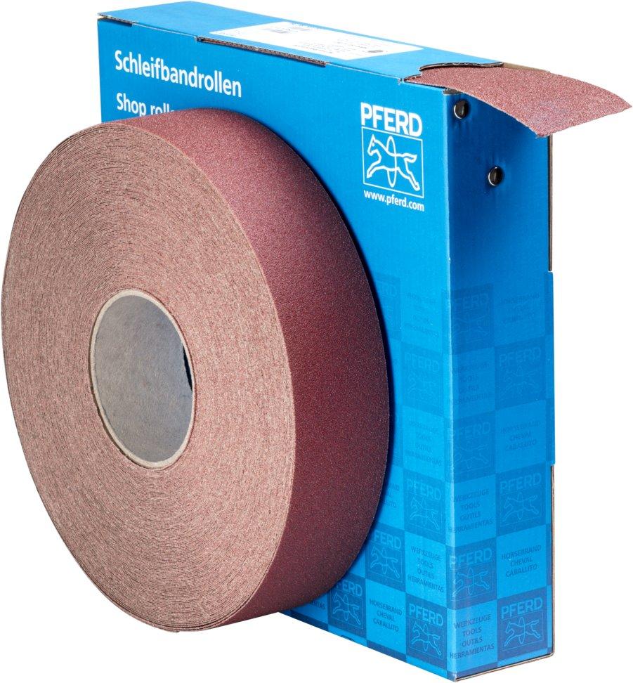 Korund Schleifbandrolle Gewebe SBR Breite 50mm Länge 50m A80