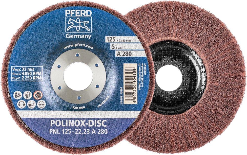 Vlies-Schleifdisc PNL Ø 125 mm Bohrung-Ø 22,23 mm A280 für Feinschliff und Finish
