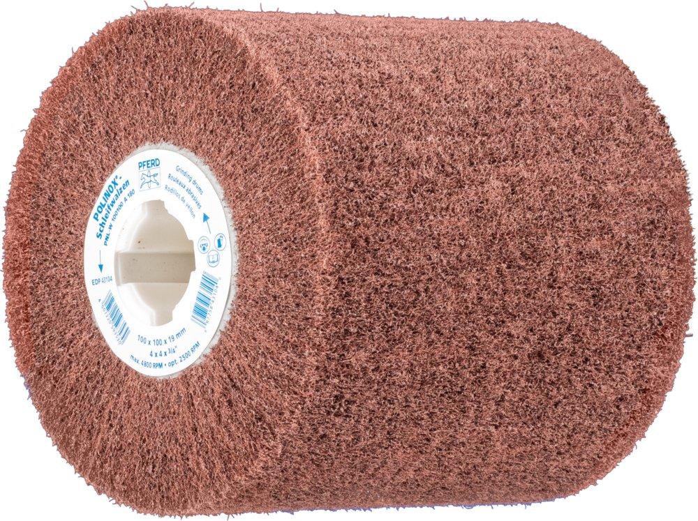 Vlies-Schleifwalze PNL Ø 100x100mm Keilnut 19 mm A180 für Feinschliff und Finish