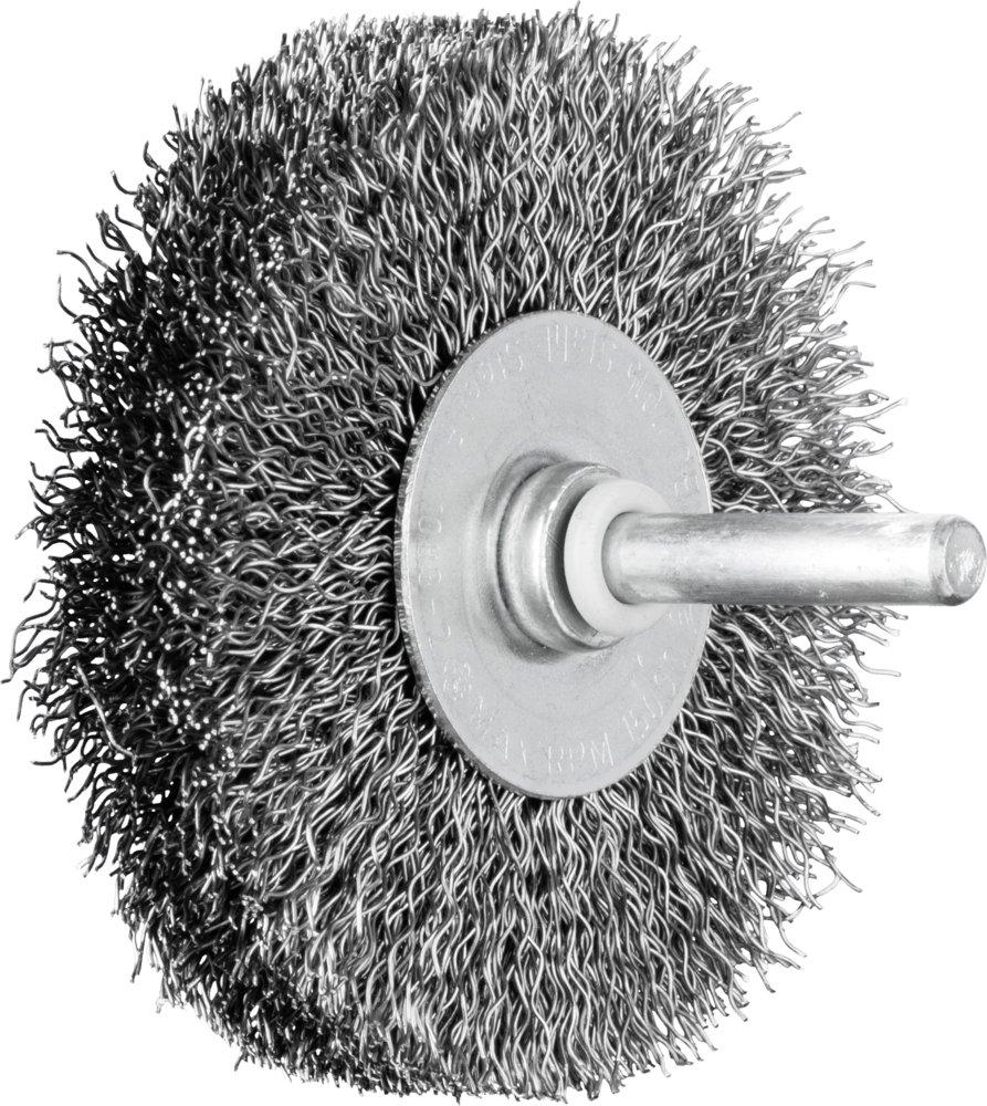 POS Rundbürste ungezopft RBU Ø70x15 mm Schaft-Ø6 mm Stahl-Draht-Ø0,30