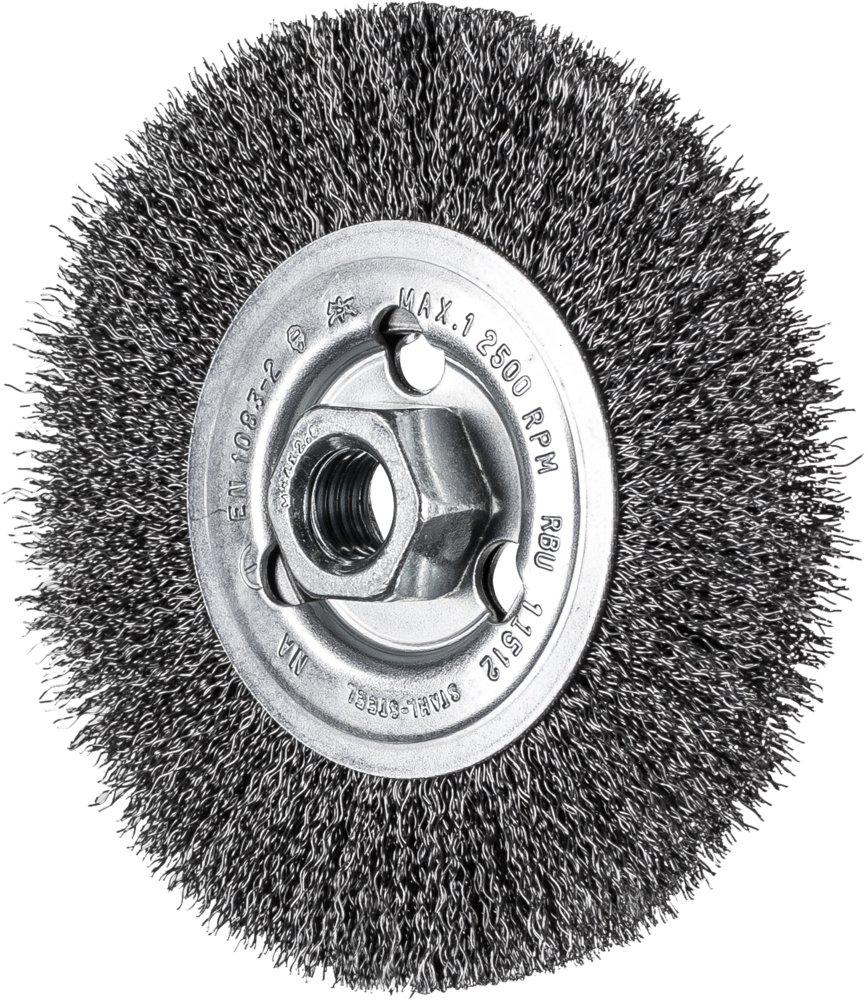 Rundbürste ungezopft RBU Ø115x12 mm M14 Stahl-Draht-Ø0,30 Winkelschleifer