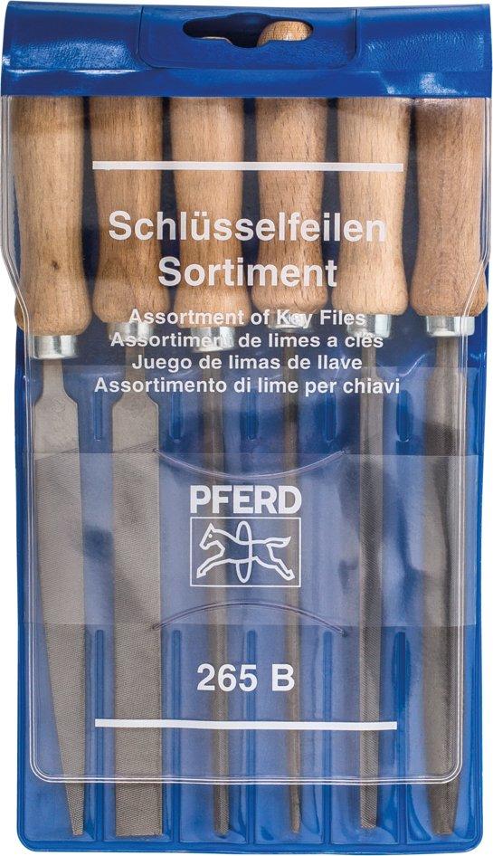 Schlüsselfeilen-Set mit Holzheft 6-tlg. 100 mm Hieb 2 für filigrane Feilarbeiten