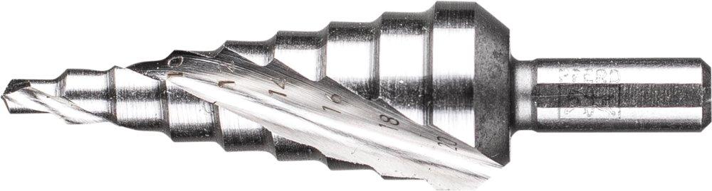 Stufenbohrer HSS 9 Bohrstufen Ø 4-20mm 3-Flächenschaft-Ø 8 mm