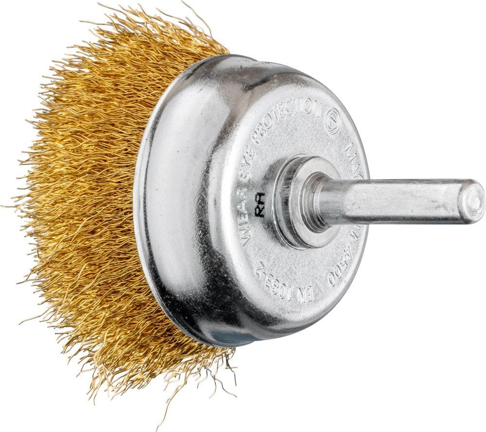 Topfbürste ungezopft TBU Ø50 mm Schaft-Ø 6 mm Messing-Draht-Ø 0,20 Bohrmaschinen