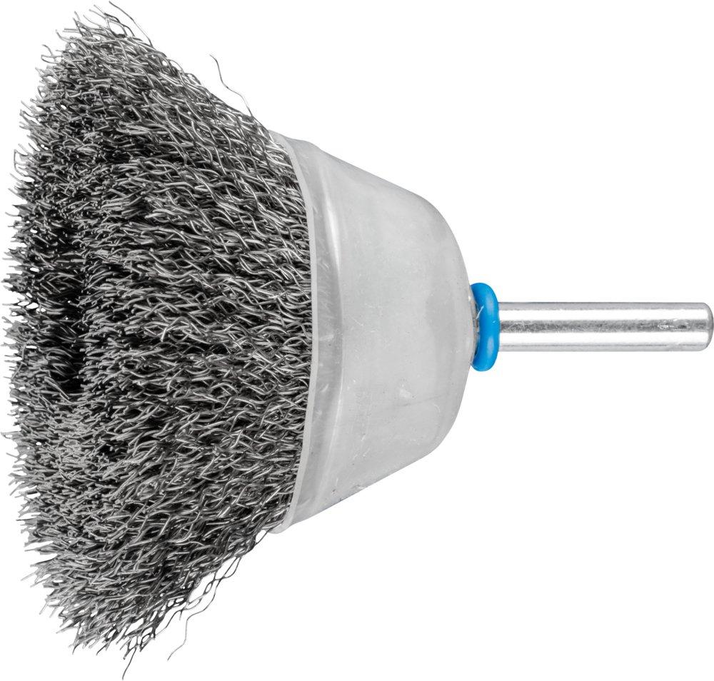 Topfbürste ungezopft TBU Ø50mm Schaft-Ø6 mm Edelstahl-Draht-Ø0,30