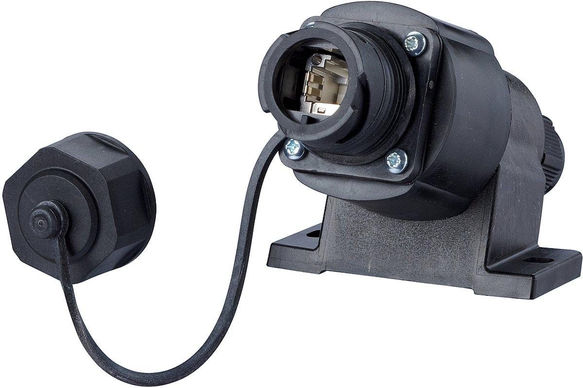 E-DAT Industry IP67 V1 AP + RJ45 Feldbuchseneinsatz Cat.6 Class EA T568B