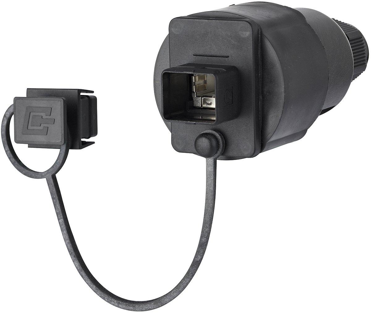 E-DAT Industry IP67 V4 Kabelkupplung + RJ45 Feldbuchseneinsatz Cat.6 Class