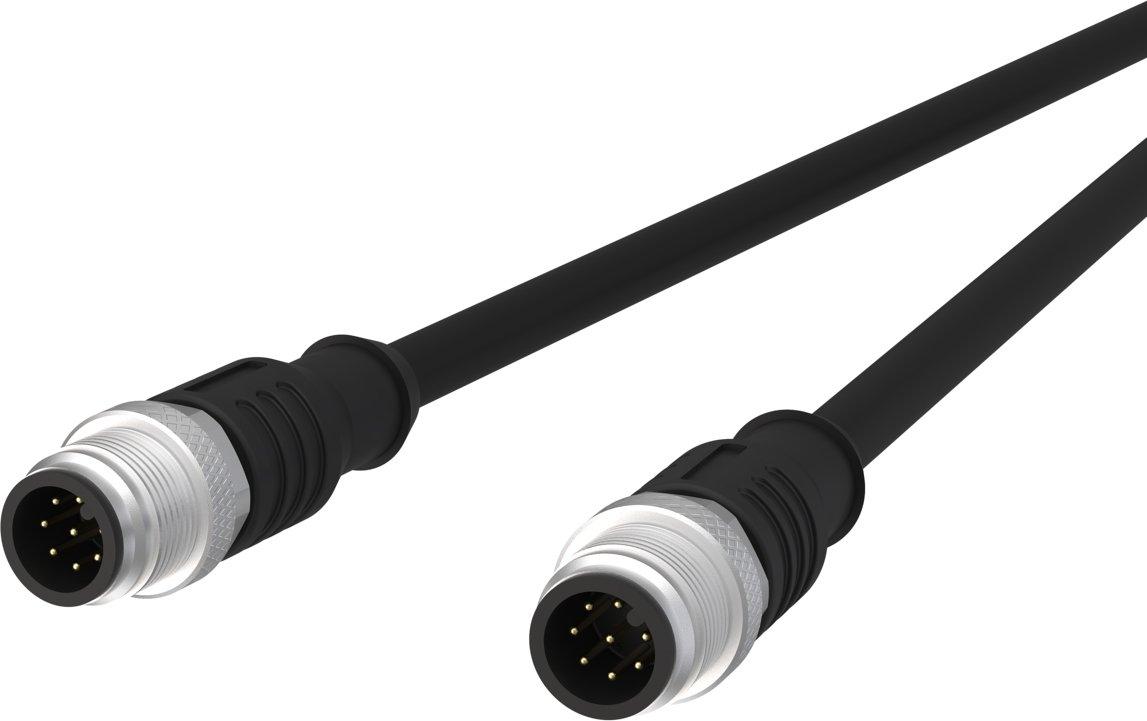 M12 Sensor-/Aktorleitung A-kodiert 1 m M12 Stecker gerade - M12 Stecker geraden