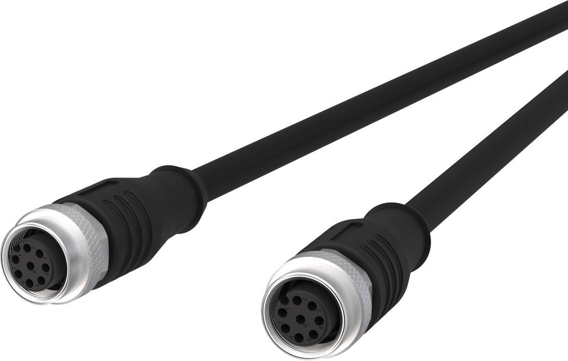 M12 Sensor-/Aktorleitung A-kodiert 5,0 m M12 Buchse gerade - M12 Buchse gerade