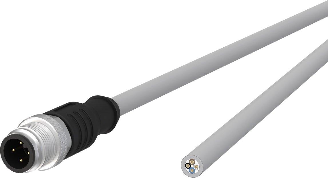 M12 Sensor-/Aktorleitung A-kodiert 2 m M12 Stecker gerade - freies Leitungsenden