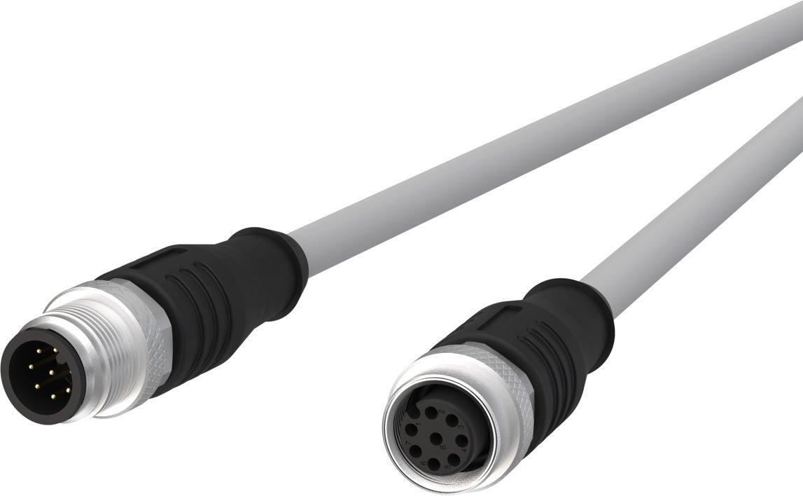 M12 Sensor-/Aktorleitung A-kodiert 5,0 m M12 Stecker gerade - M12 Buchse gerade