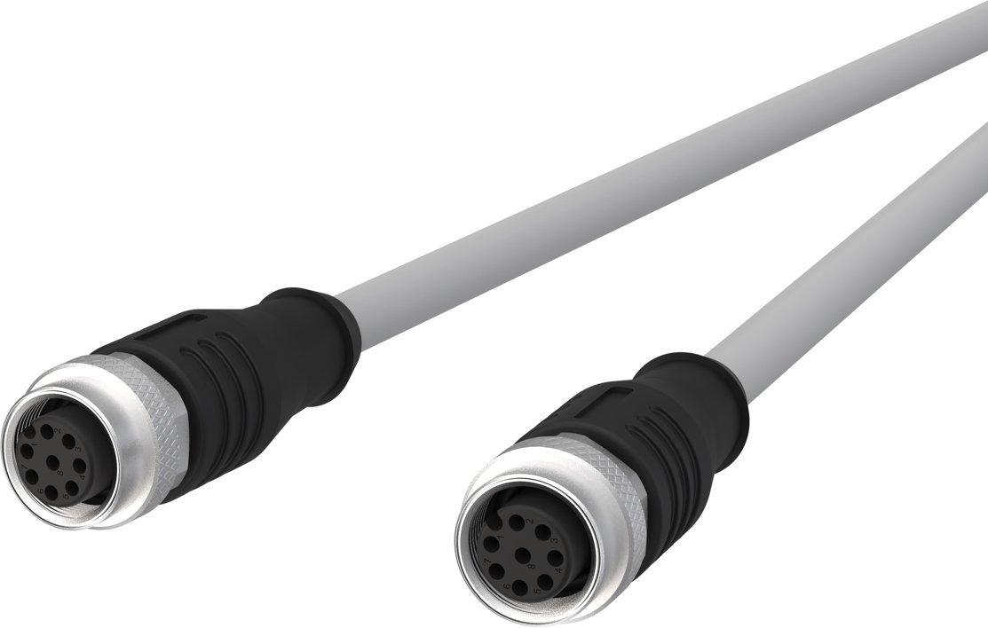 M12 Sensor-/Aktorleitung A-kodiert 5,0 m M12 Buchse gerade - M12 Buchse gerade