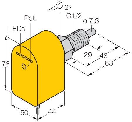 Strömungsüberwachung Eintauchsensor mit integrierter Auswerteelektronik