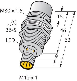 Induktiver Sensor mit erhöhtem Schaltabstand