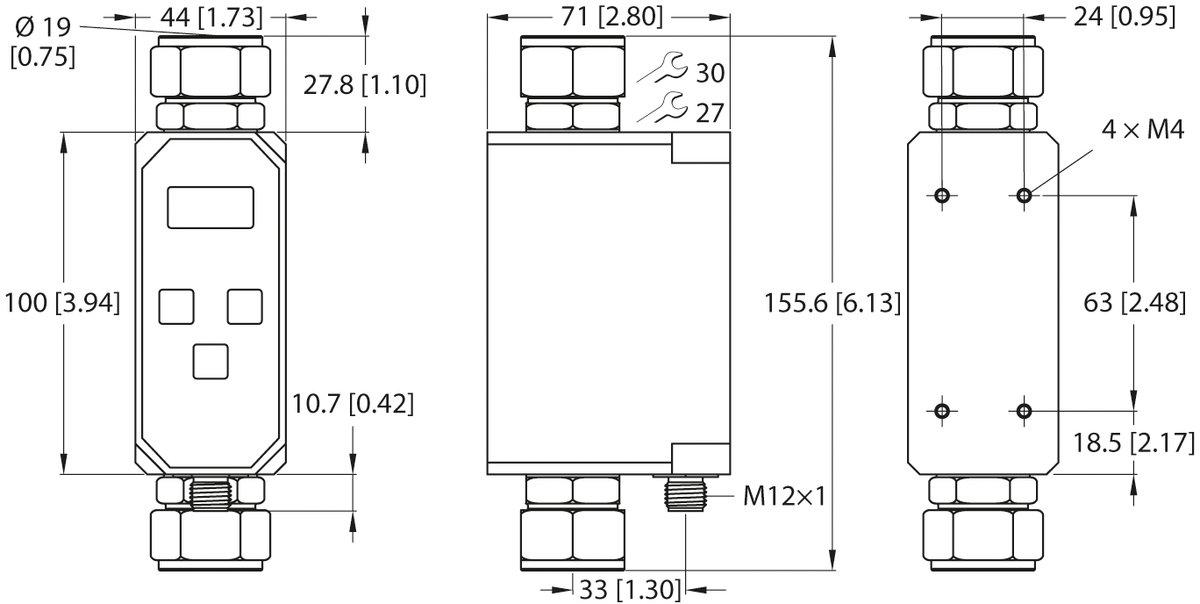 Durchflussmessung Inline-Sensor mit integrierter Auswerteelektronik Relaisausg